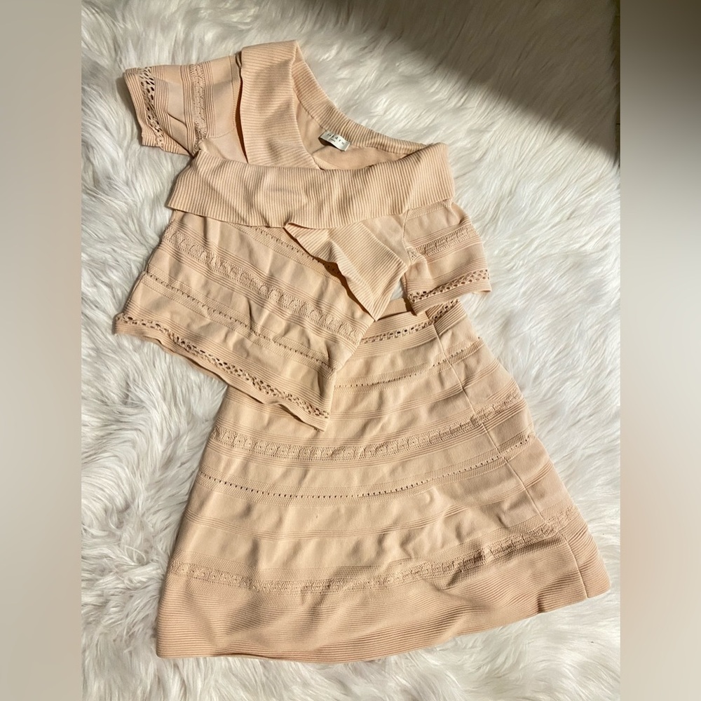 Sandro pink knit dress